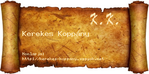 Kerekes Koppány névjegykártya