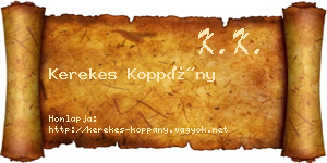 Kerekes Koppány névjegykártya
